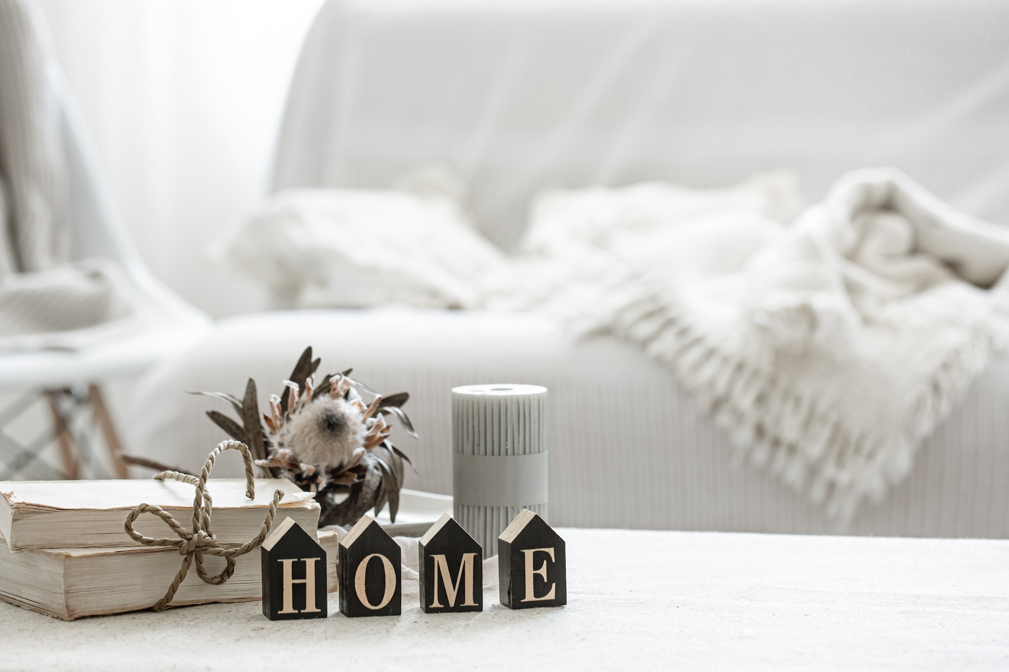 Home still life with decorative elements for the home.